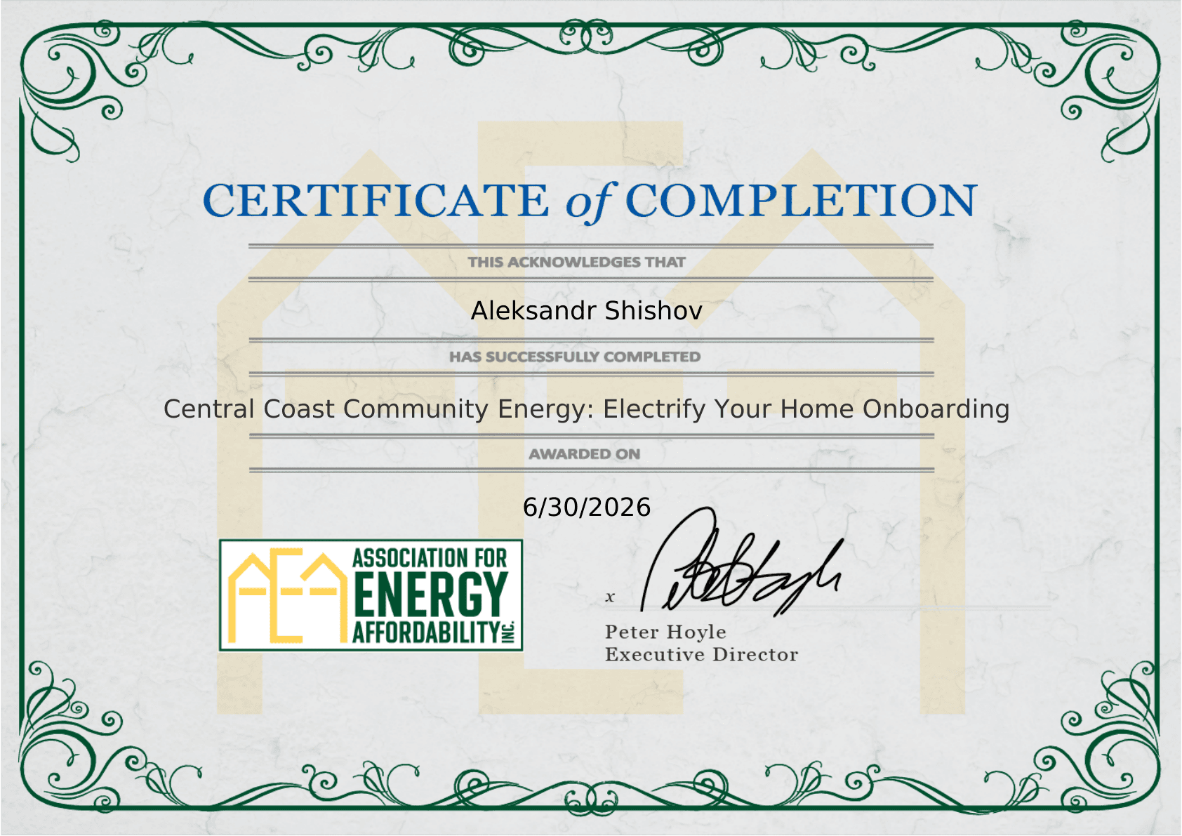 Electrify Your Home Onboarding