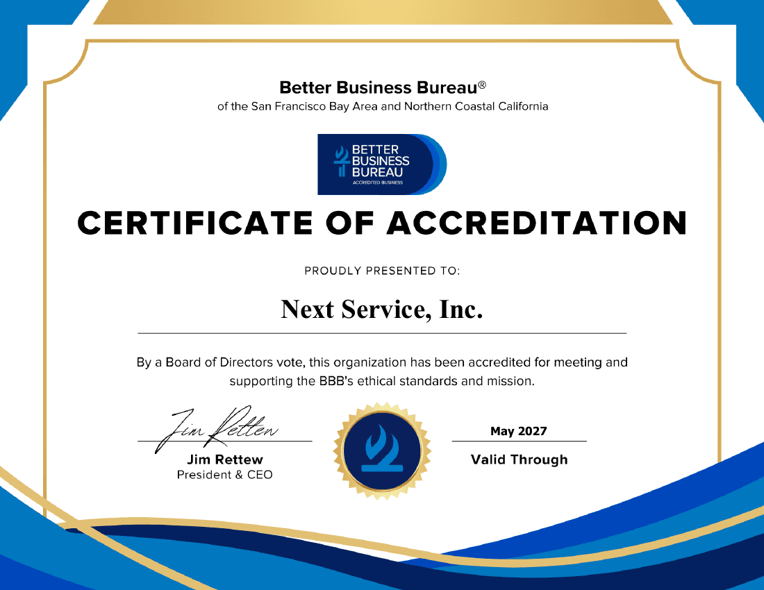 Certificate of Accreditation