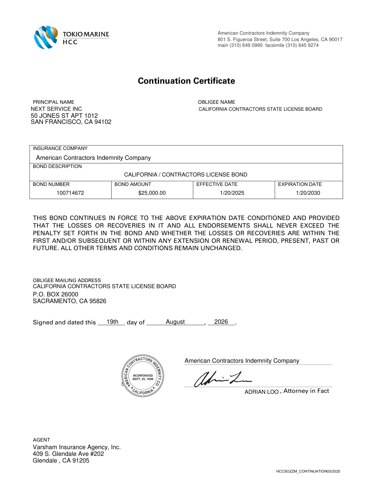 Contractor License Bond